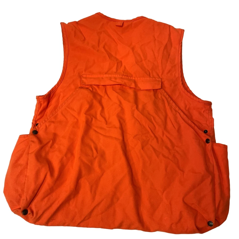 Chaleco Deportivo De Colección Años 80 10X NEÓN Naranja CAZA Exterior Brillante JUEGO Bolsillo 42-44 Foto 2 de 4