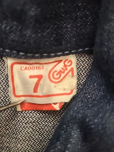 Vintage GWG Jean Jacket Girls Size 7 Blue Denim Snap Up 70s 80s Canada Fit 4-7 - Picture 12 of 16
