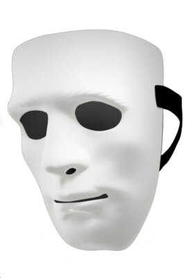 Venezianische Maske Don Juan - weiß
