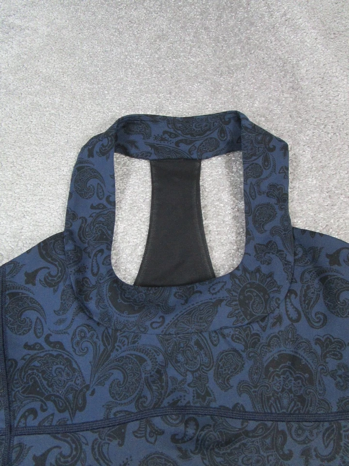 Camiseta sin mangas de buceo Lululemon para mujer Xs azul negro cachemira yoga Pullover Foto 2 de 4