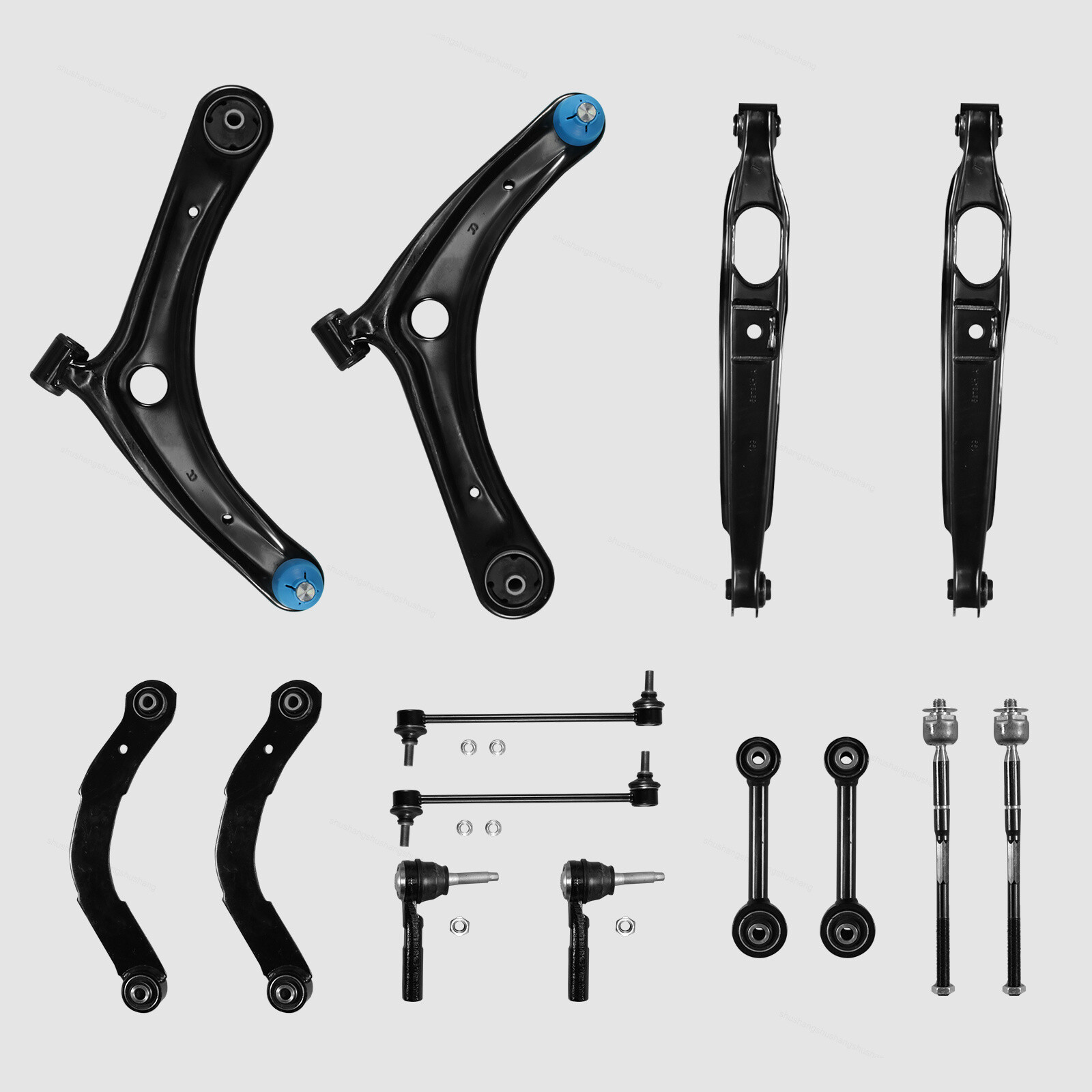 14Pcs Front Rear Control Arms Kit for 07-17 Jeep Patriot Compass Dodge Caliber Suspension Upgrade  