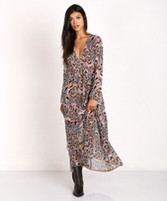 For Love & Lemons Grace Maxi Dress in Nude Floral Size Small