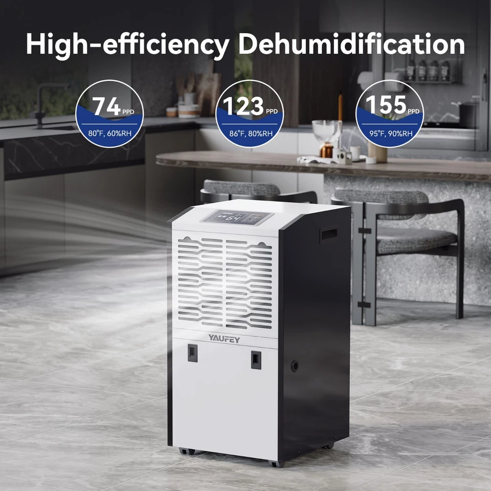 Yaufey Large Commercial 155 Pints Dehumidifier for Spaces up to 8,000 Sq. Ft - Image 2 of 4