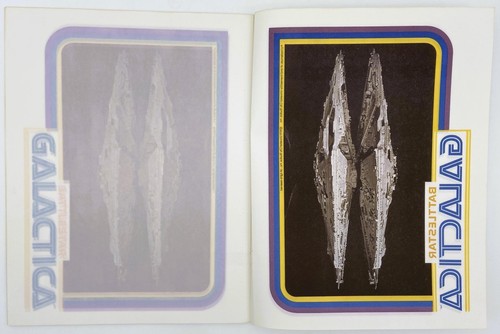 1979 Battlestar Galactica libro trasferimento ferro su ferro con tutti i 12 disegni, completo - Foto 6 di 12