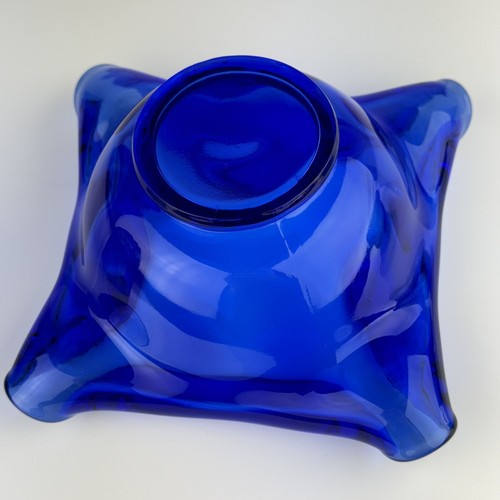 Fenton cobalt blue and green 3 Piece fairy lamp hand painted George W Fenton - Picture 13 of 19
