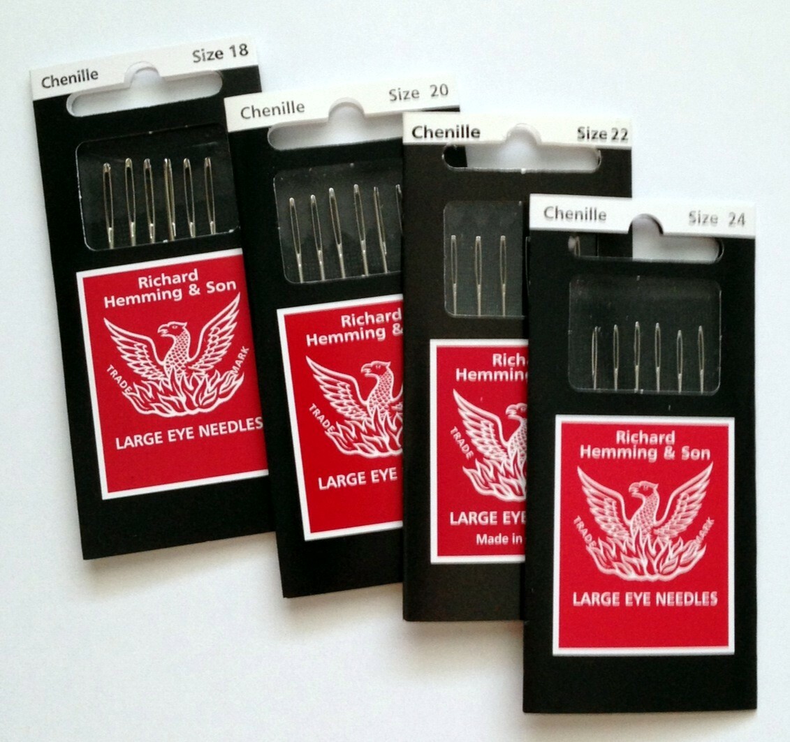 Chenille Embroidery Needles 4 Sizes Richard Hemming Silk Ribbon
