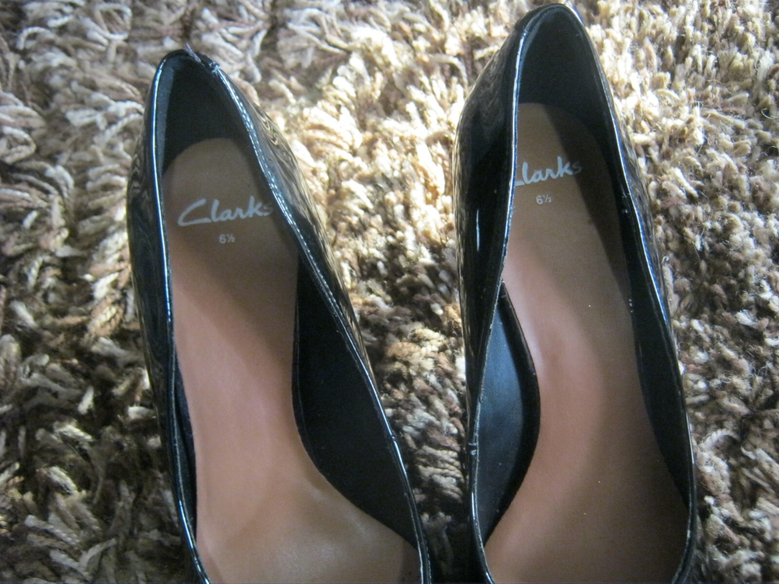 clarks arista abe ladies black patent shoes size 6.5 d eBay