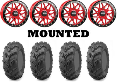 Kit 4 Maxxis Zilla 28x9-14/28x11-14 on Typhon Beadlock Red 1KXP
