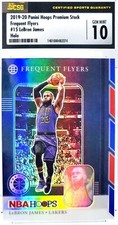 📈 LEBRON JAMES HOLO PRIZM 📈 2019 P. STOCK FREQUENT FLYERS CSG 10 GRADED SILVER