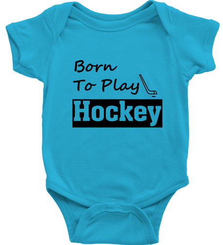 Infant Baby Bodysuit One-Piece Born To Play Hockey Toddler Kid Youth Tee T-Shirt - Picture 26 of 36