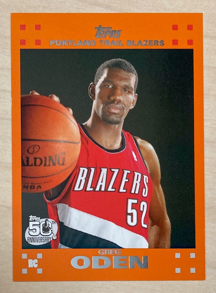GREG ODEN RC - 2007-08 Topps ROOKIE SET ORANGE #1 - PORTLAND TRAIL BLAZERS