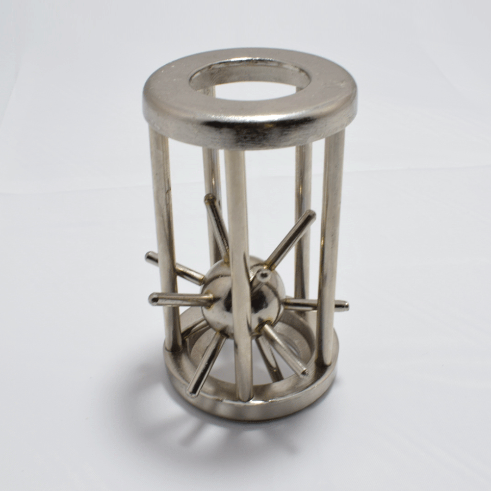 Metal Cage Lock Cast Puzzle 3D Recreational Mind IQ Game LuBan Lock ...