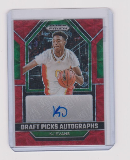 2023-04 Panini Prizm Draft Picks Autograph Choice Red ~ KJ Evans. 27/40. Oregon