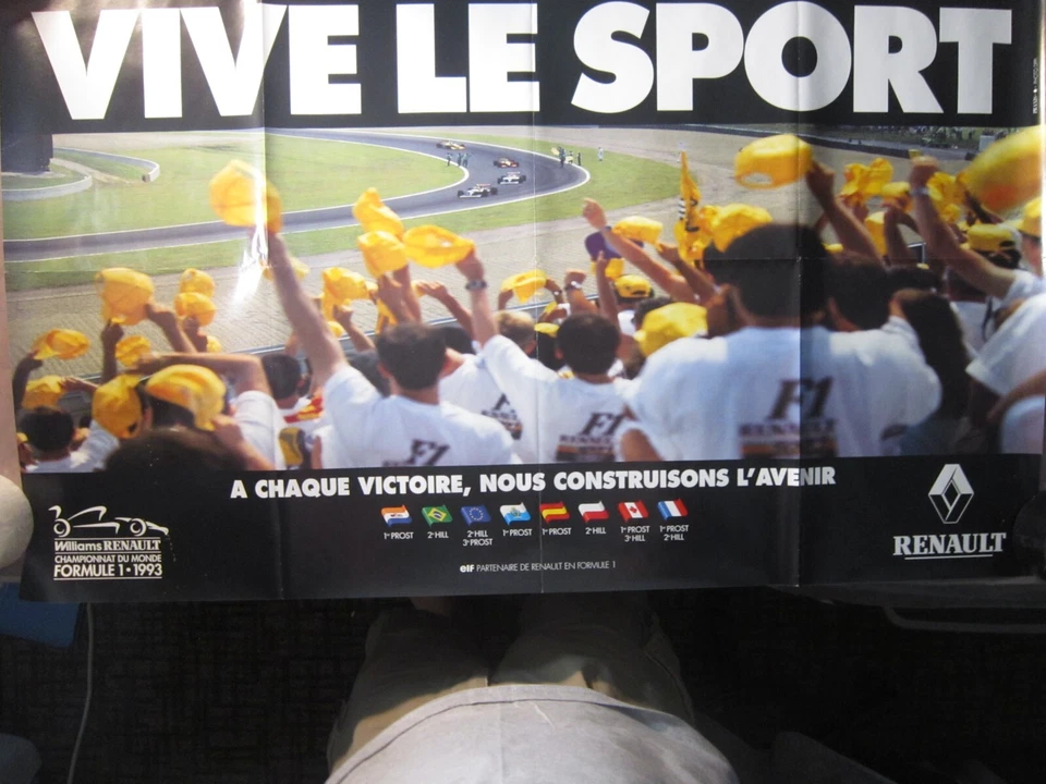 Renault / Williams / Grand Prix France Poster. Original / Vintage. - Image 2 of 4