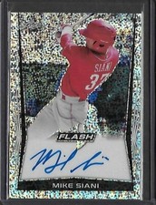 2018 Leaf Metal Flash Draft MIKE SIANI Silver Prismatic Auto RC Reds