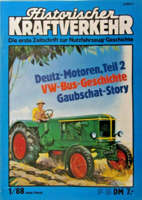 Historischer Kraftverkehr HiK, Heft 1 Jan/Feb 1988, eBay Video, inklusive Porto!