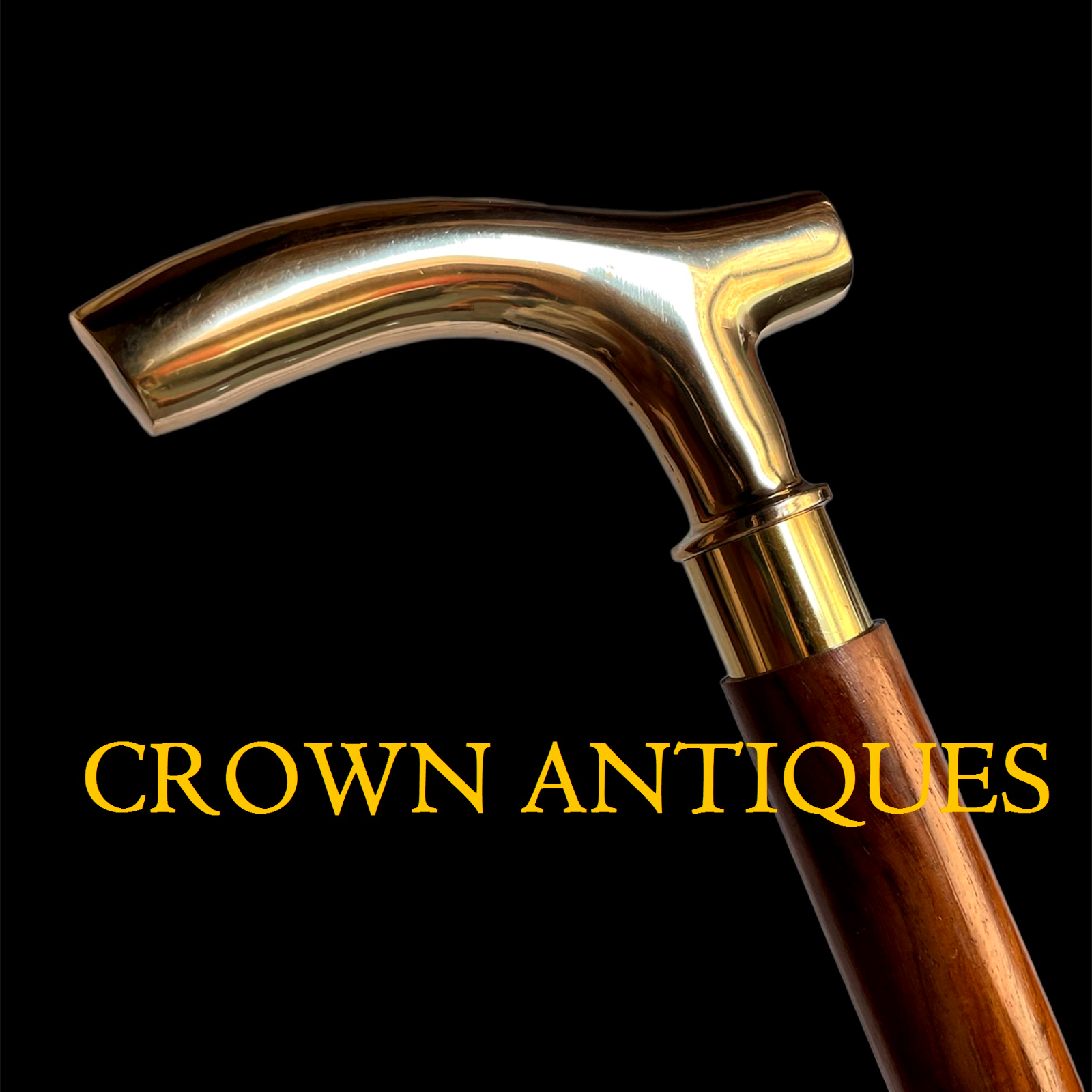 Antique Victorian Designer Vintage Brass Handle Wooden Walking Stick Cane eBay