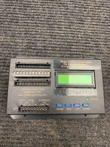 Used Tidal Engineering Corp. Thermocouple Monitor - 16 Channel Model TE1299-1