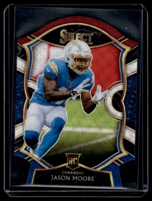 2020 Panini Select Jason Moore Rookie Los Angeles Chargers #78 Tri-Color Die-Cut