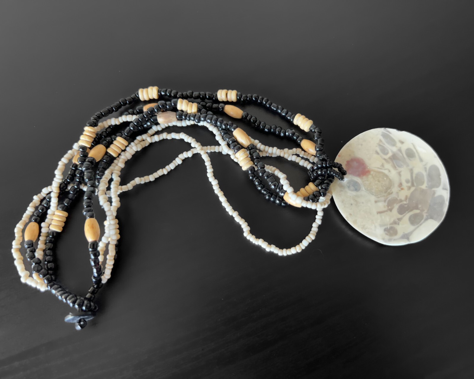 Handmade Artisan Large Round Cone Shell Pendant T… - image 5