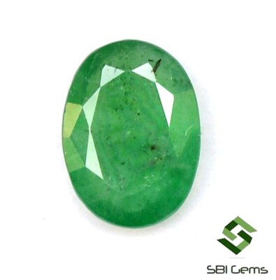 1.36 Cts Zertifiziert Natürlicher Smaragd Oval Schliff 9x6.75 MM Tief Grün Lose