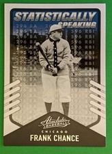 2022 Panini Absolute Frank Chance Statistically Speaking insert SS-2