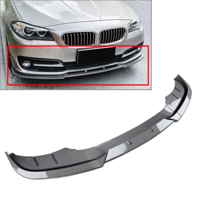 Front Bumper Lip Spoiler Splitter Carbon For BMW 5 Series F10 F11 LCI 2015-2017