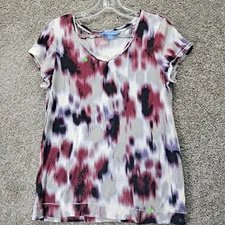 Simply Vera Wang Women's Designer Blouse Rayon White Large RN#73277