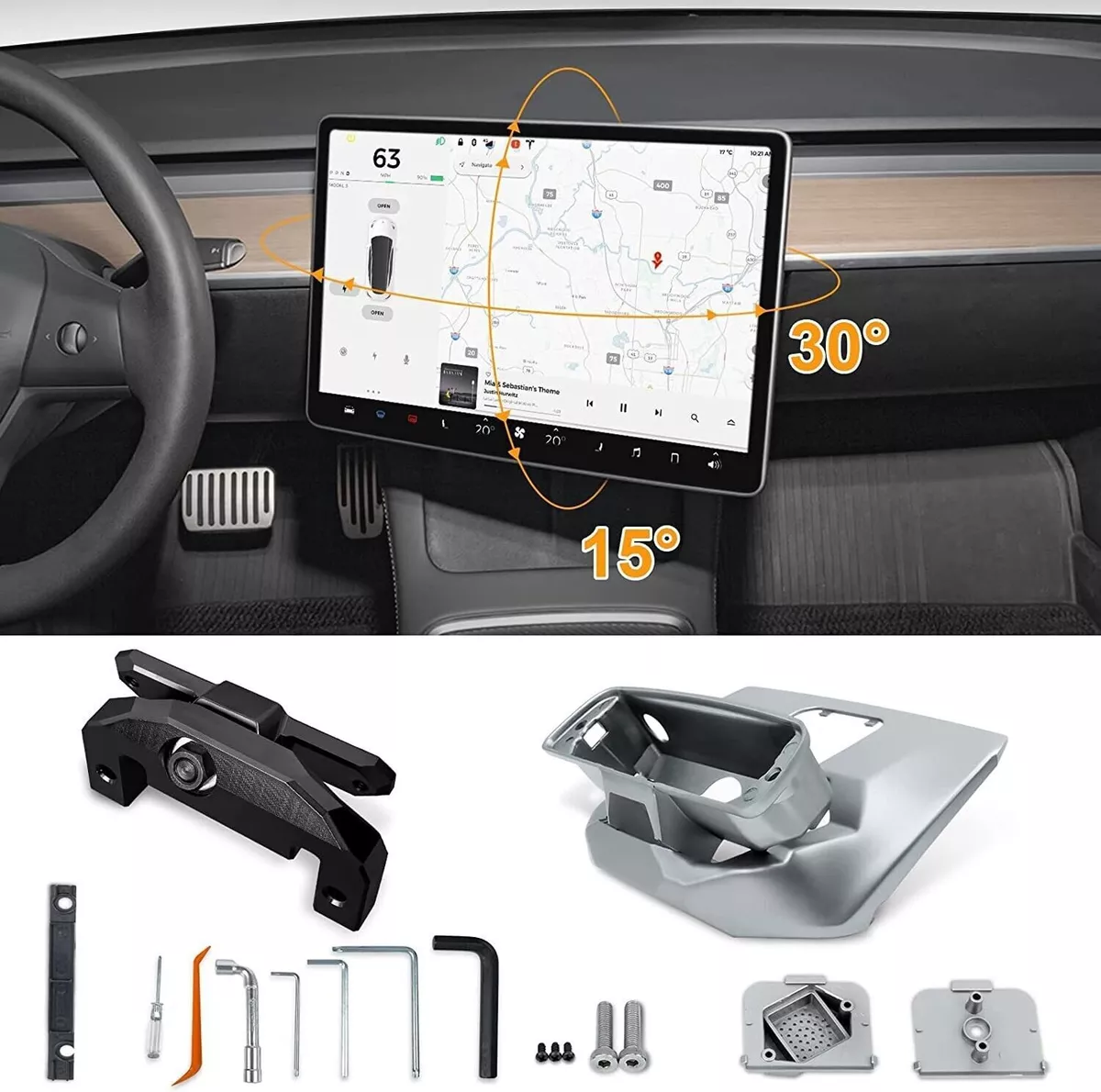 Tesla clearance screen swivel