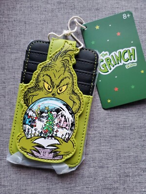 Loungefly How The Grinch Stole Christmas Grinch Snow Globe Cardholder NEW