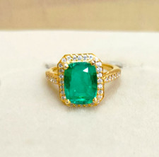 Natural Emerald Ring 925 Sterling Silver Ring Handmade Ring Wedding Ring