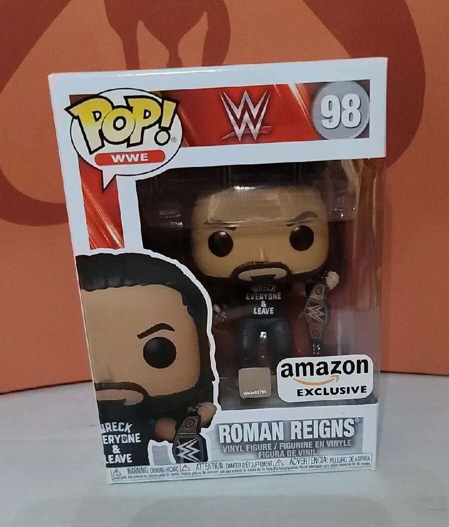Roman Reigns #98 Funko Pop! Wwe Vaulted (Amazon Excl) W/Pop Protector