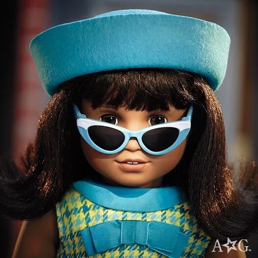 American Girl Melody s Sunglasses Accessory Blue Cat Eye 1960 s