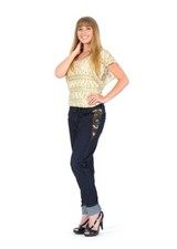B U Denim Women Custom Jeans Size 14 Regular Skinny Leg Made in USA Classic 2