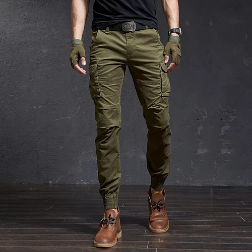 Hochwertige schmale militärische Camouflage lässige taktische Cargohose Streetwear neu - Bild 2 von 28