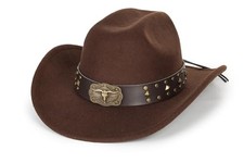 Wide Brim Men and Women's Western Cowboy Hat Fedora-Jazz-Hat Medium Brown-02
