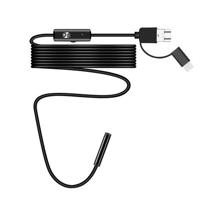 Camera 2M Cable Endoscope Borescope 6 LED for Android USB Type-C 7mm Inspection