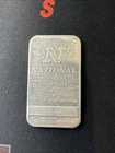Vintage 1 Troy Oz .999 Fine Silver Bar National Refiners Ounce Rare (A)