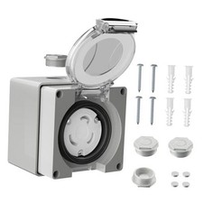 30 Amp Locking Generator Power Inlet Box, NEMA Female Power Inlet Box L5-30C