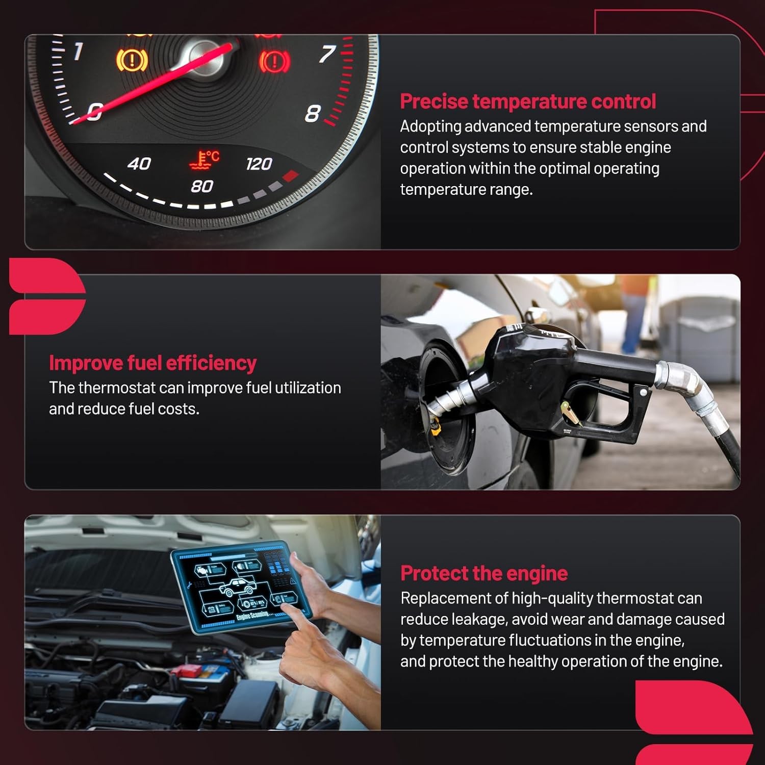 Engine Coolant Thermostat Housing Assembly Fits 2020-2022 Ram 1500 3.0L 902-3040