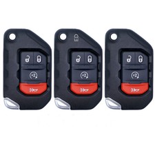 3 X 2018-2024 Jeep Wrangler Gladiator / 4-Button Smart Flip Key / PN: 68416784AA