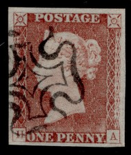 GB QV SG9, 1d pale red-brown, VERY FINE USED. Cat �120. SCOTTISH MX HA