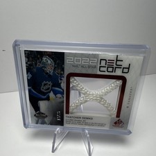 Upper Deck 2022-23 SP Game Used Net Cord Relics Thatcher Demko Canucks #ASN-TD