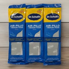 3 Pack Dr Scholls Air Pillo Memory Foam Insoles Trim to Fit Unisex Shoe Inserts