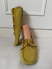 Żółte zamszowe wsuwane buty do łodzi do jazdy Tod's rozmiar UK8.5