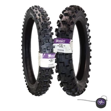 Hoosier Racing MX Tire 80/100-21 MX30F Front & 110/100-18 IMX30 Rear w/ Keychain