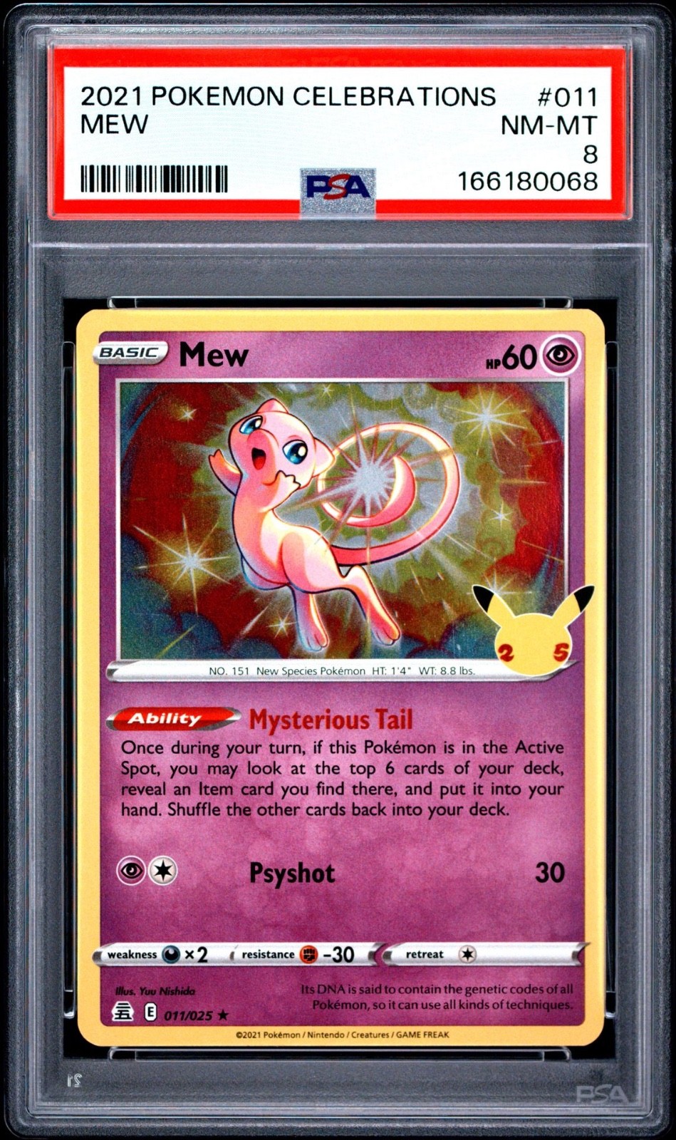 Pokemon Celebrations Mew #011 PSA 8