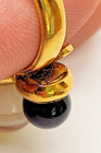 VTG 1970 CHRISTIAN DIOR SIGNED GERMANY GOLDTONE ONYX & MOONSTONE RING SZ 5 1/2 — photo 8