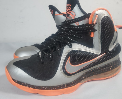 LeBron 9 'Bright Mango'  469764 005   SILVER   MEN Size 7.5