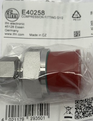 IFM E40258 PROGRESSIVE RING FITTING COMPRESSION STAINLESS G1/2